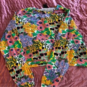 Nooworks oversized cropped long sleeve tee